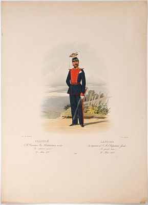 Пиратский Карл Карлович (1815–1871) Рядовой Л.Гв. Уланского Его Величества полка (в парадной 