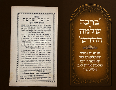 Brachah Shleimah Hechadash – customs and account of the passing of the Rebbe Harav Shlomo Aryeh 