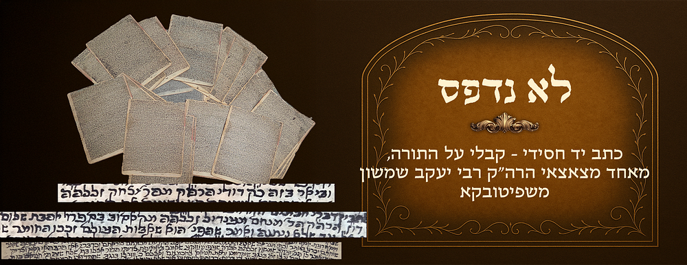 Chassidic - Kabbalistic manuscript on Torah, by a descendant of Harav Yaakov Shimshon of 