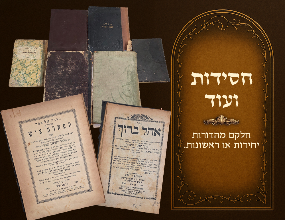 Collection of 6 volumes, 21 books, Chassidus and more: Haggadah Tiferes Ish , Beis Yisrael 