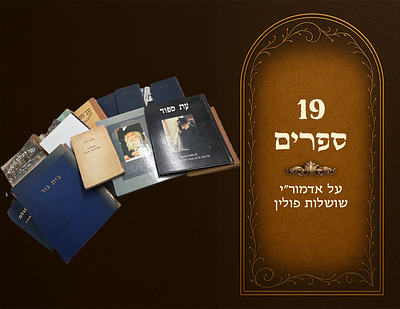 Pshischa - Gur - Kotzk - Radzimin - Vorka and more. Collection of 19 books on Rebbes of 