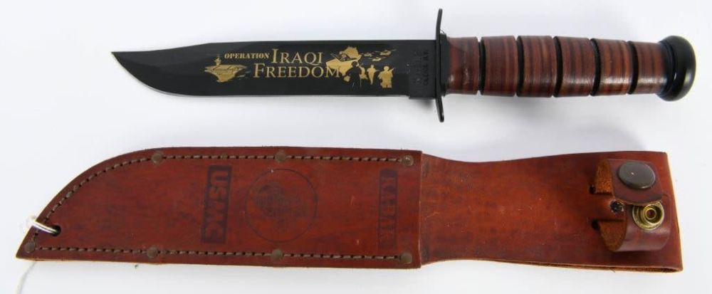 Lot 14: US Army Marked KA-BAR "Operation Iraqi Freedom"
