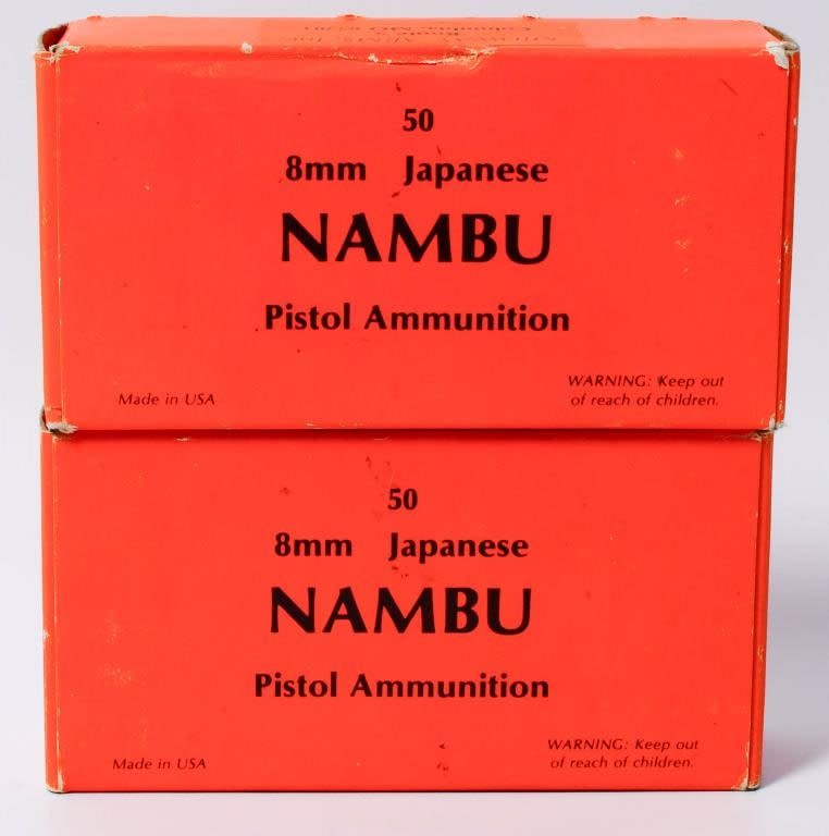 Lot 61: 74 Rounds of 8mm Nambu Ammo & 24 Brass Cases