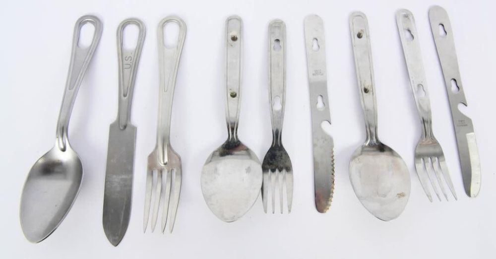Lot 62: U.S. Marked Silverware set and more