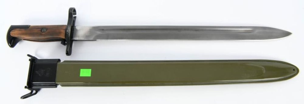 Lot 74: Military Surplus M1 Garand Bayonet & Scabbard,