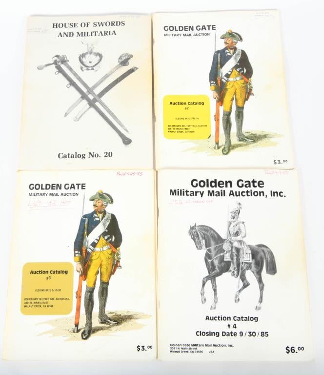 Lot 98: Four Vintage Military Auction Catalogs