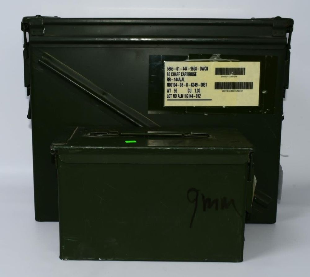 Lot 145: Extra Large Military Aerial Flares Ammo Can