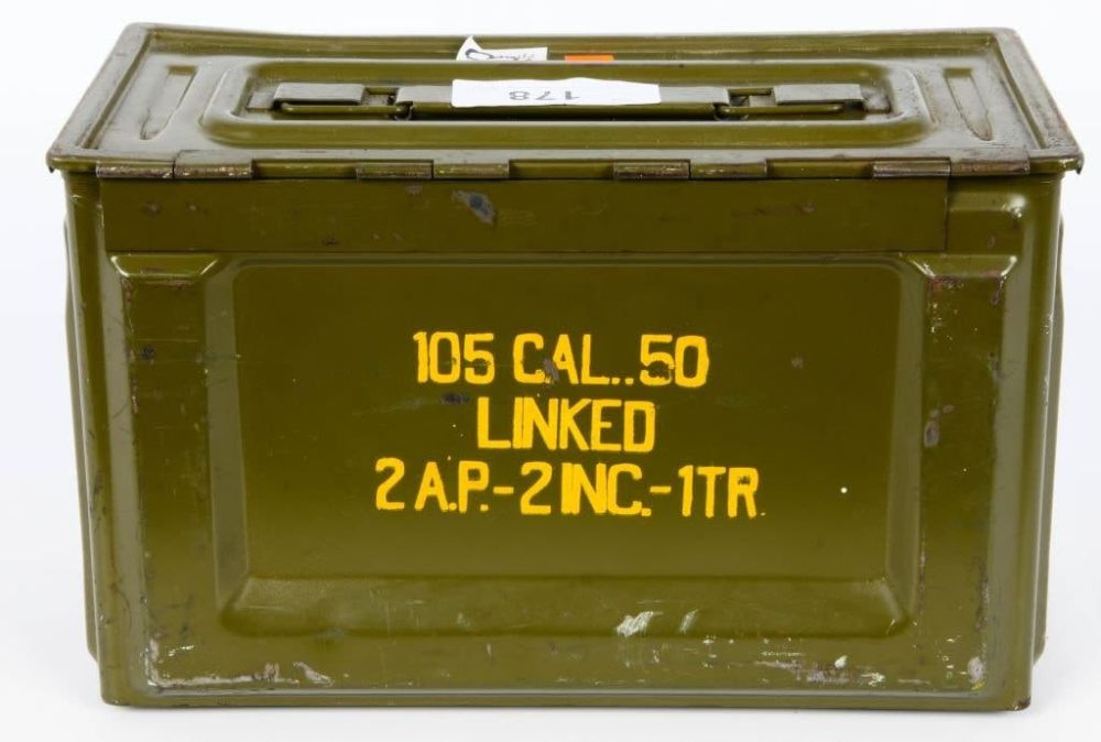 Lot 178: WWII .50 Cal Amm. Box CAL. 50 M2
