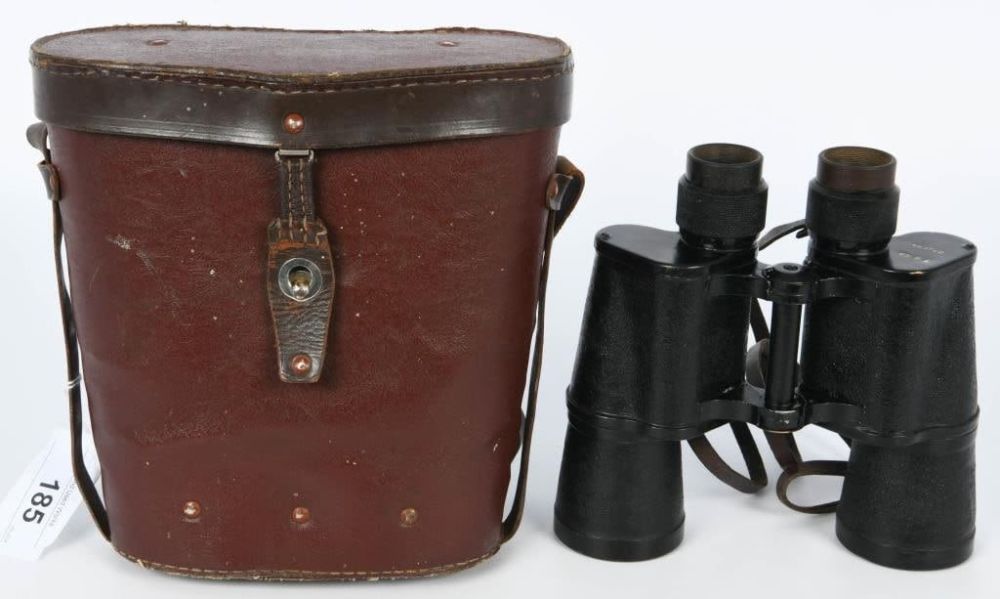 Lot 185: Vintage Russian 7x50 ZOMZ Binoculars W/ Case