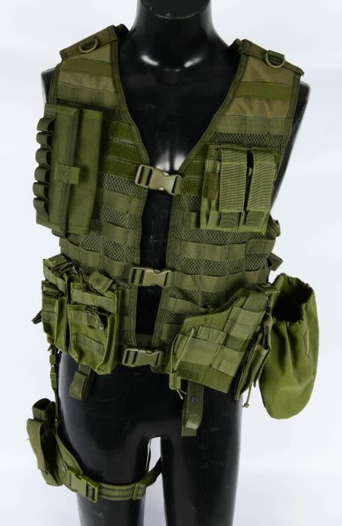 Lot 197: Tactical Chest Rig With Lots of Accessories