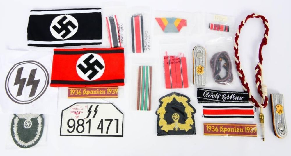Lot 212: Large Lot of Various German Patches & Ribbons