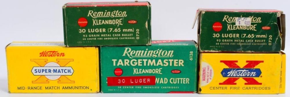 Lot 220: Over 200 Rounds of Various .30 Luger Ammunition