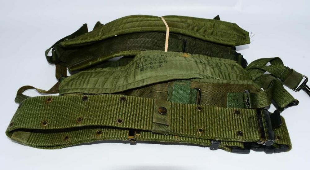 Lot 251: Vietnam Era Suspenders, Field Pack Suspens & Belt