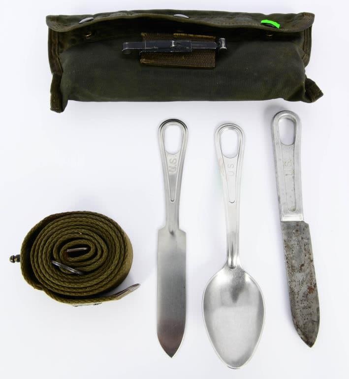 Lot 275: Vintage Field Cleaning Kit , Rifle Strap, &