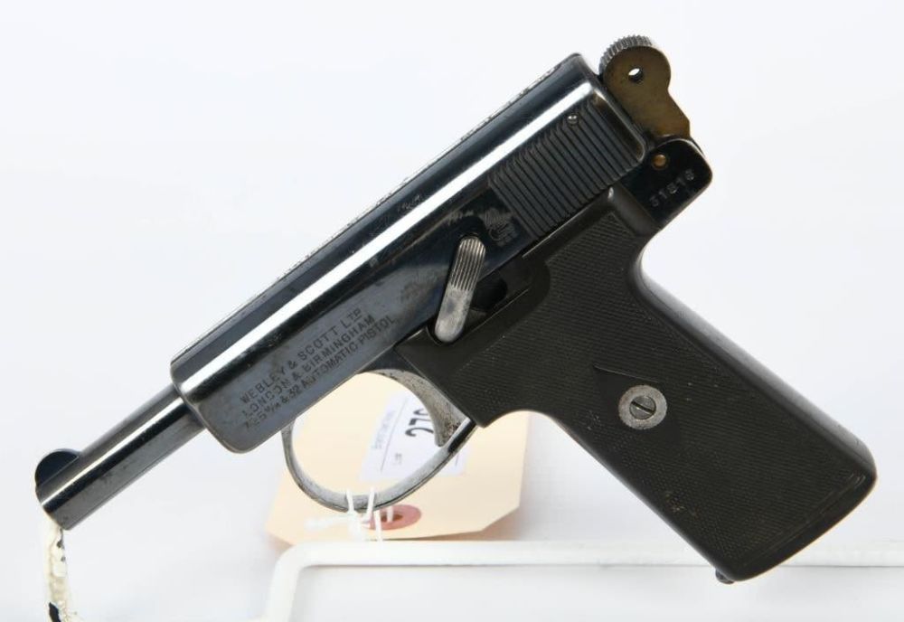 Lot 276: Webley & Scott Model 1908 Semi Auto Pistol 7.65MM