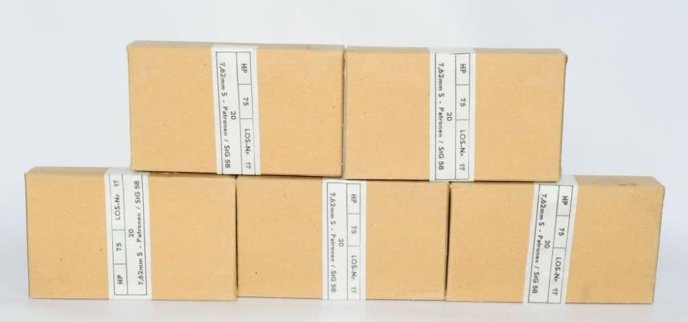 Lot 313: 100 Rounds of 7.62mm (.308) STG 58 Ammunition