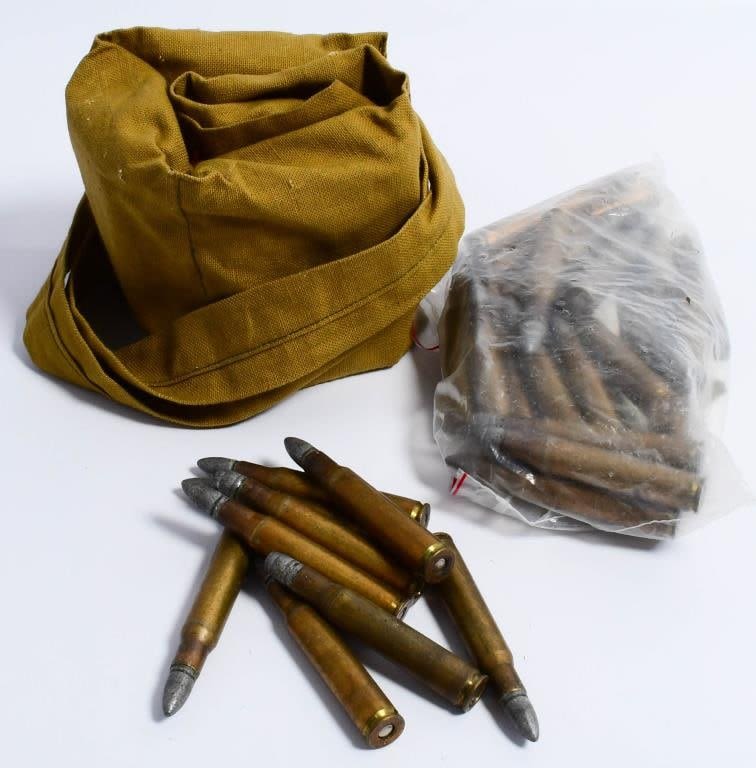 Lot 316: 79 Rounds of .30-06 Ammunition & Bandoleer