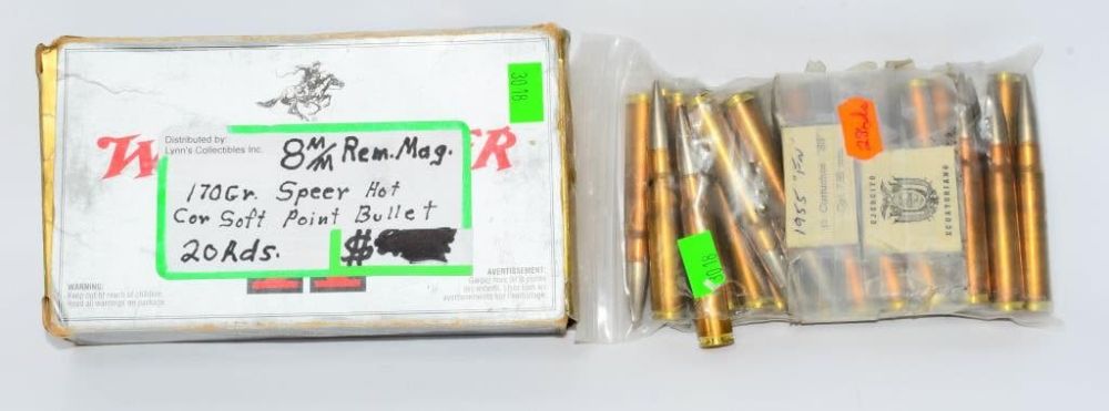 Lot 334: 28 rds 1954 EE 7,92mm & 20 rds 8m/m reloads