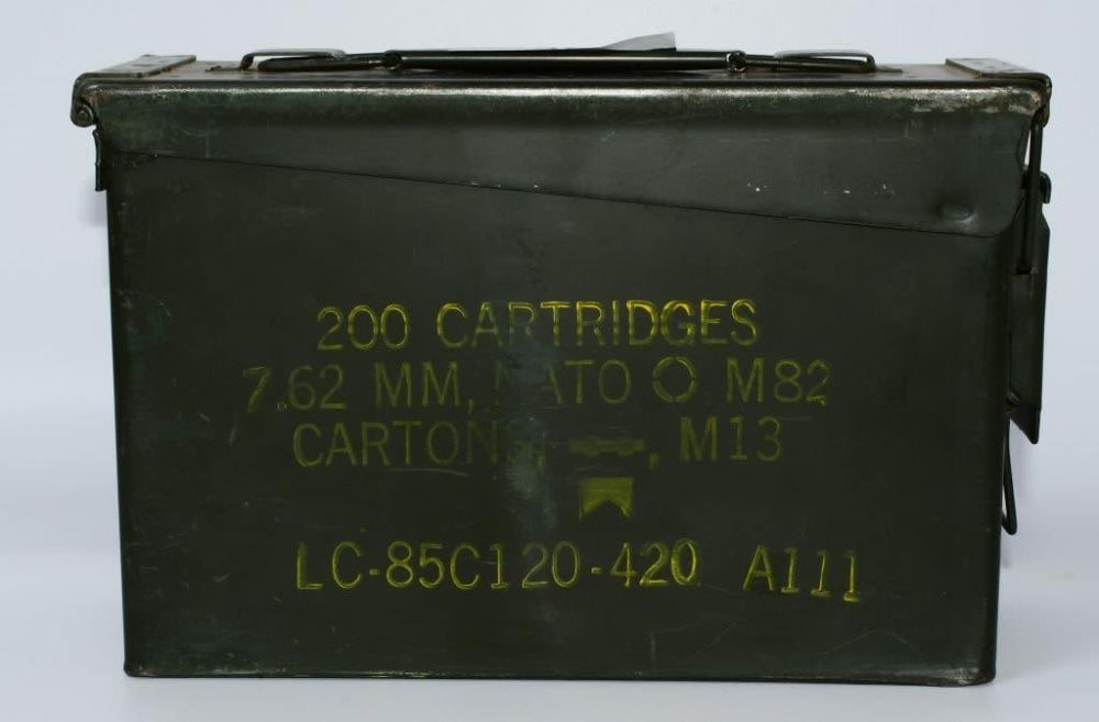 Lot 358: Military Metal Heavy Duty Ammo Can