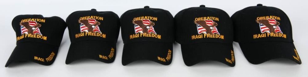 Lot 365: 5 New With Tags "Operation Iraqi Freedom" Hats