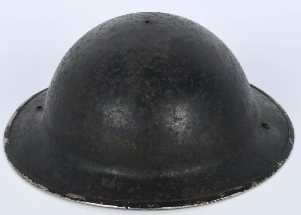 Lot 368: WWII African Campaign Steel Helmet Brodie style