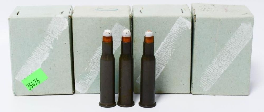 Lot 382: 48 Rounds 7.62x54r White Tip Short Range Trace