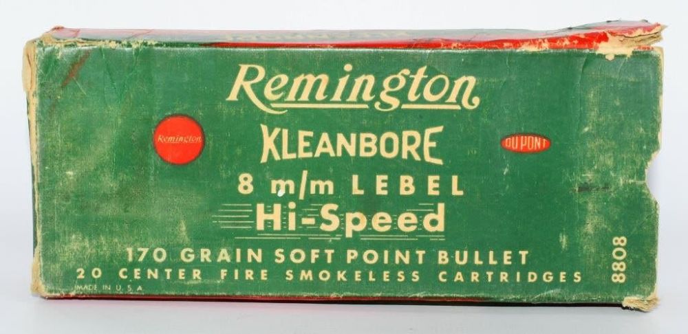 Lot 442: full box Original Ammo Remington 8 m/m Lebel