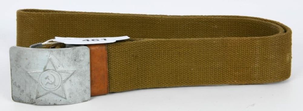 Lot 461: Genuine Soviet Russian Army Soldier Uniform Belt
