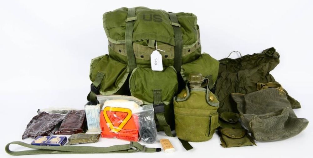 Lot 548: USGI Green Field Pack Combat LC-1 Large Nylon