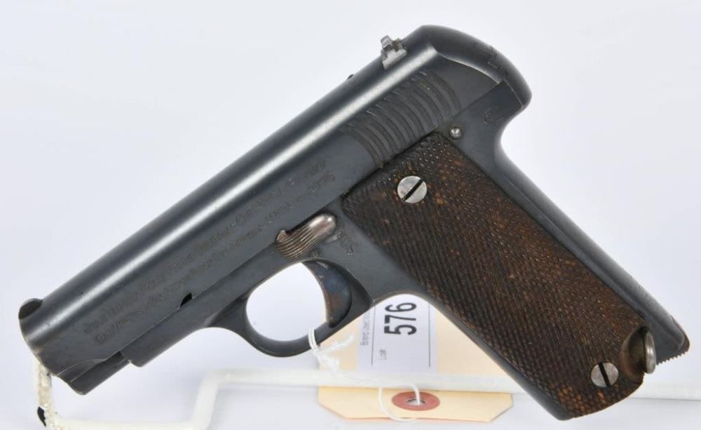 Lot 576: 1915 Ruby Automatic Pistol de Guerre 7.65