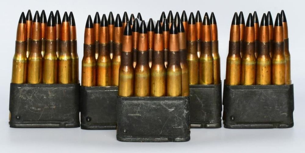 Lot 1003: 40 Rounds of .30-06 AP Ammunition on Enbloc Clips