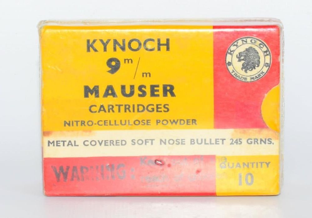 Lot 1090: 10 Rounds Of Kynoch 9mm Mauser Ammunition