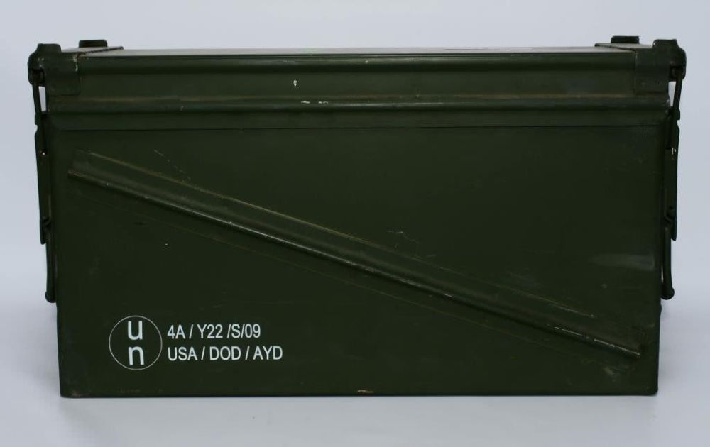 Lot 1114: Large Military Inert Projectile Ammo Can