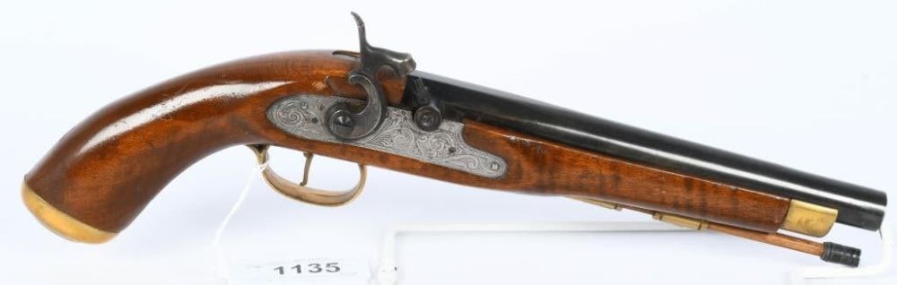 Lot 1135: Jukar Spain Black Powder Replica Pistol .45 Cal