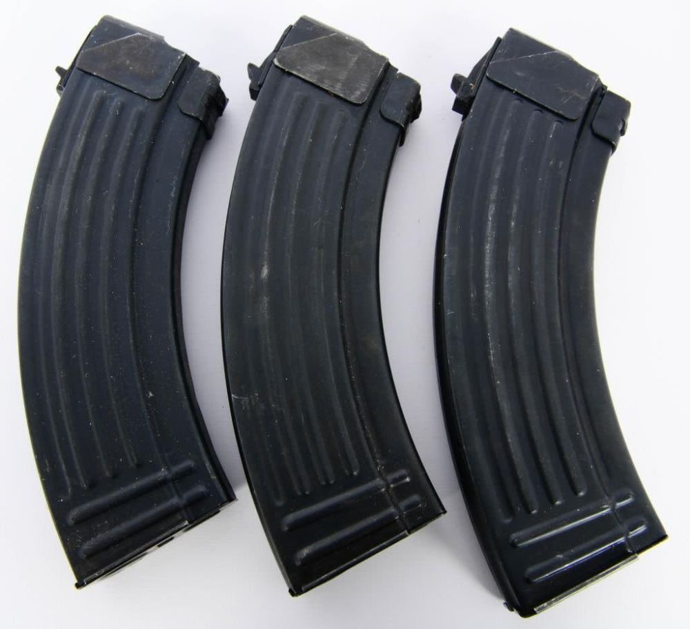 Lot 1136: Lot of Three Metal AK-47 Magazines 30 Round