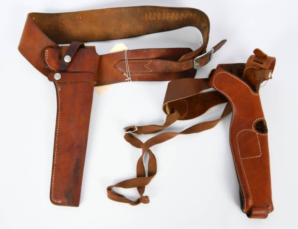 Lot 1151: Lot of Two Leather Holsters, Shoulder & Hip