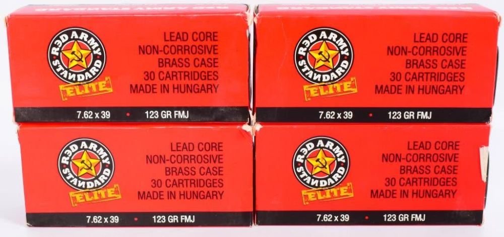 Lot 1171: 120 Rounds Red Army Standard 7.62x39mm Ammo
