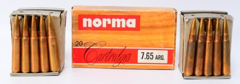 Lot 1192: 39 Rounds of 7.65X53 Argentine Ammunition