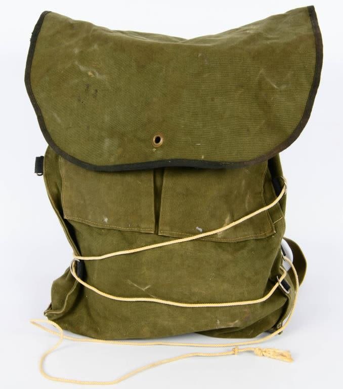 Lot 1220: Vintage OD Green Rucksack / Backpack