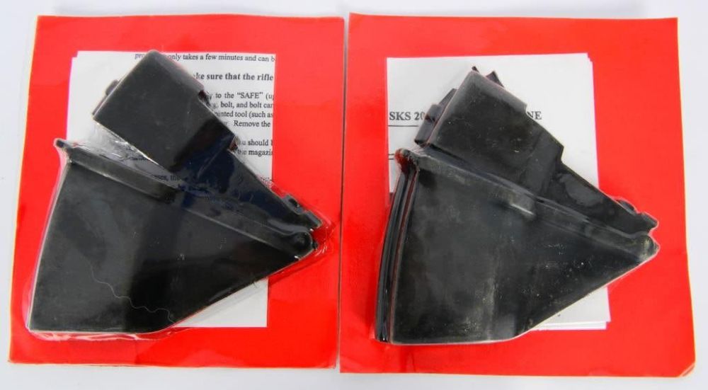 Lot 1229: 2 New In Package 20 Rd Fixed SKS Metal Magazines