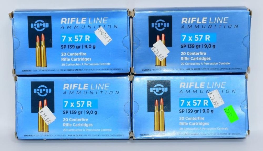 Lot 1243: 80 Rounds of Prvi Partizan PPU 7x57R Ammunition