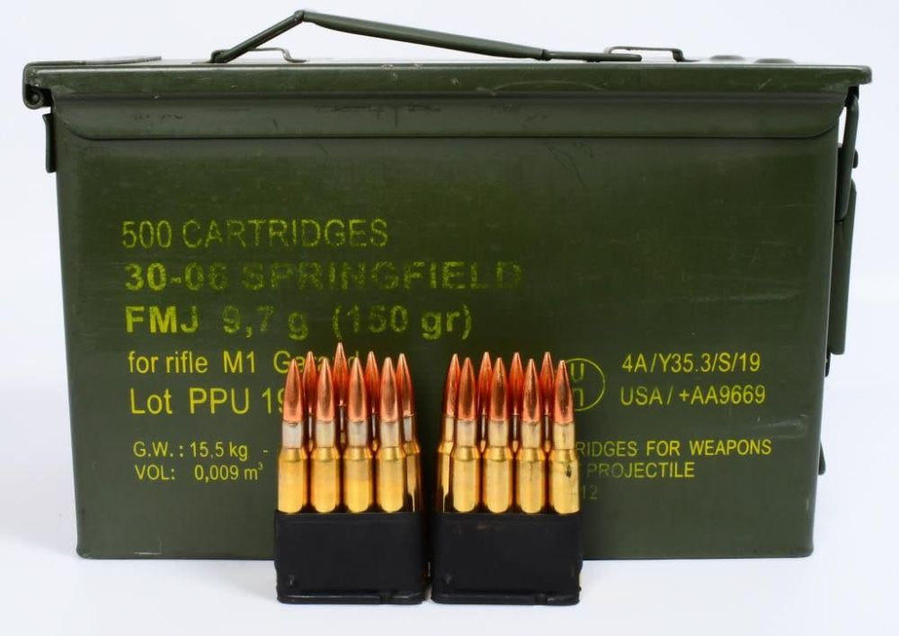 Lot 1270: 205 Rds Of .30-06 SPRG Ammunition W/ Ammo Can