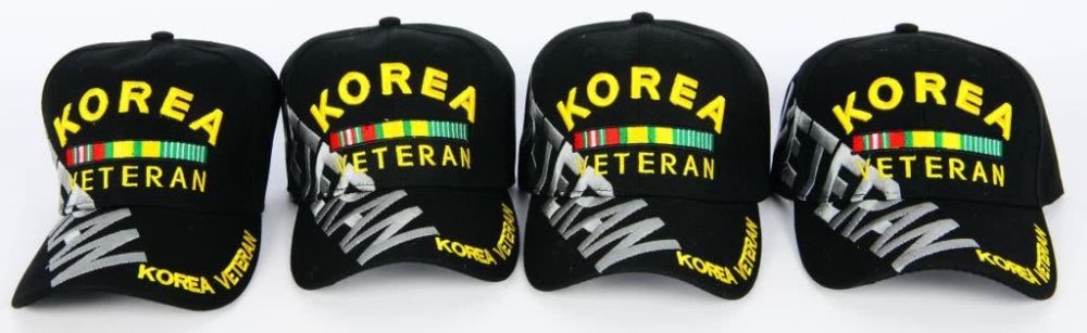 Lot 1274: 4 New " Korea Veteran" Adjustable Size Hats