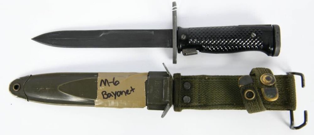 Lot 1313: US M6 Military Fighting Bayonet W/ USM8A1 Scabbard