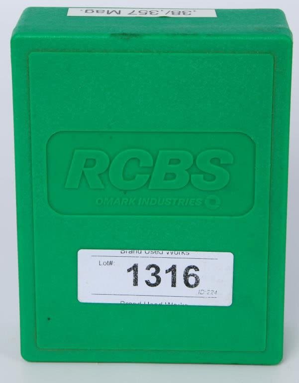 Lot 1316: RCBS Combo 3 Die Set .38/.357 RN/SWC/WC
