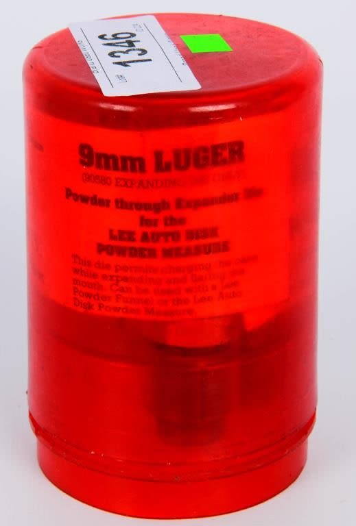 Lot 1346: Lee 9MM Powder Thru Expander Die Set