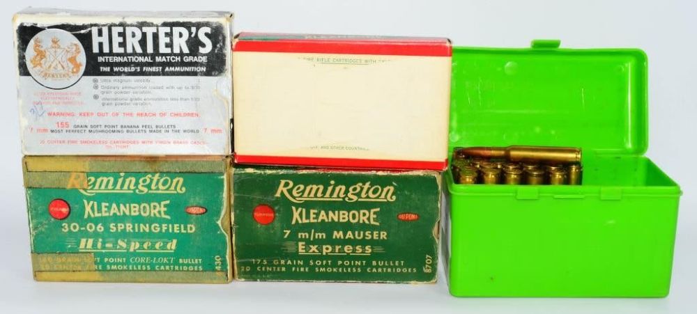 Lot 1369: 90 Rounds of 7mm Mauser Ammo W/ Empty Brass