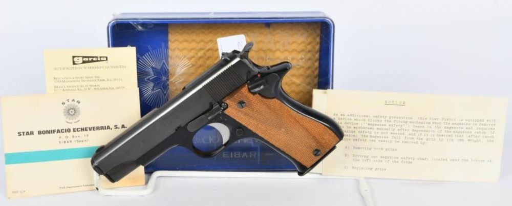 Lot 1413: Star BKS Starlight SA 9mm Semi-Auto Pistol W/ Box