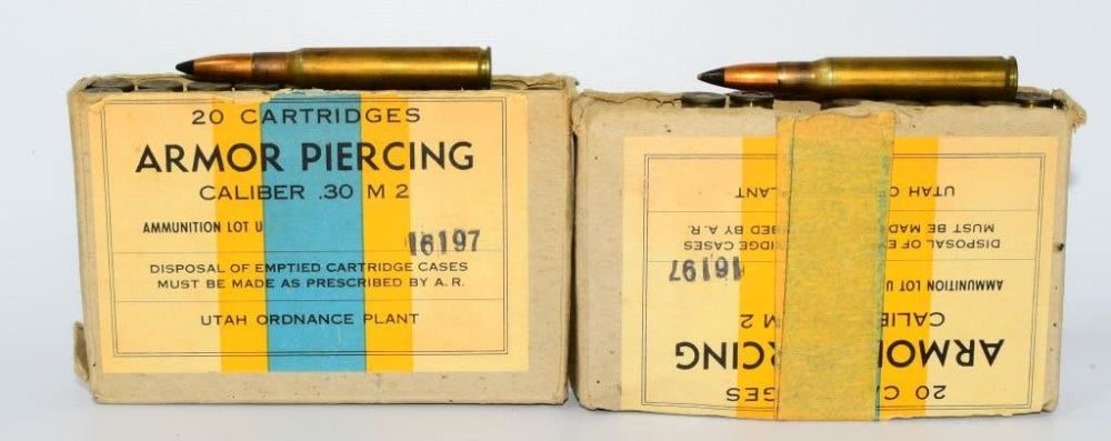 Lot 1477: 30 Rounds Of .30-06 SPRG M2 AP Ammunition