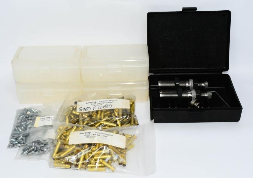 Lot 1478: 200 Ct 5mm Craig Brass & 200 Ct Bullet Tips W/
